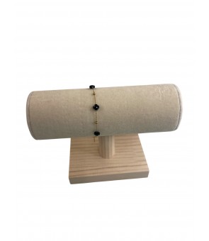 Bracelet fleurs noires