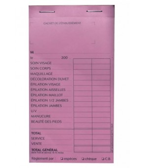Carnet de caisse sans...
