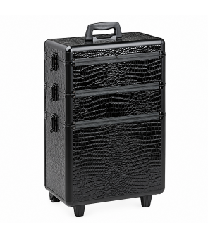 Valise aluminium croco à 3...