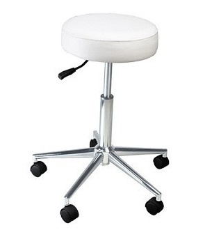 Tabouret roulant blanc