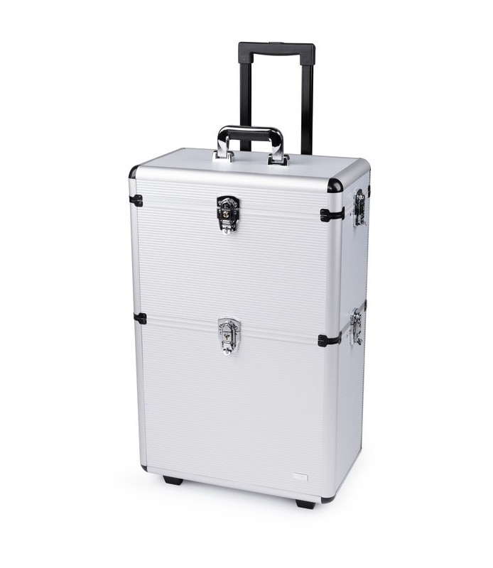 valise aluminium à 2 étages H 65 X 25.2 X 42.5 cm sibel 0150841