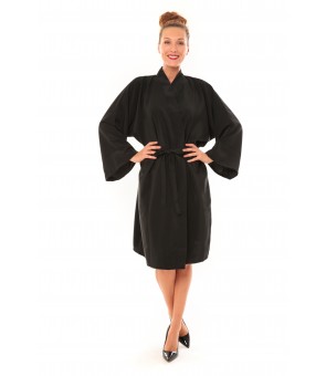 Peignoir kimono ZEN noir ou blanc 100 % Polyester  