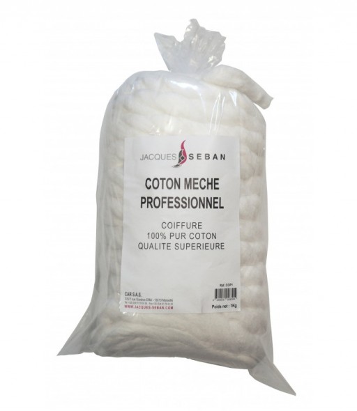 Coton mèche professionnel 100% PUR COTON Sachet de 1Kg