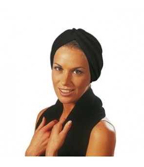 turban en stretch noir