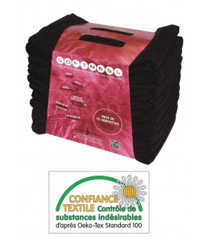 Serviettes microfibres noires