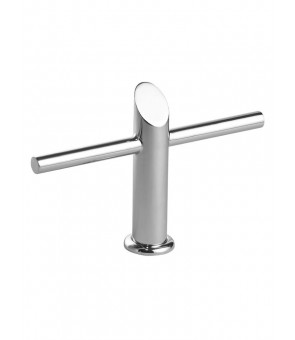 Repose métal chromé forme T